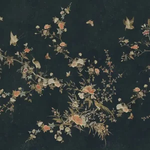 MURAL S10428 Chinoiserie Garden - Bloom, Midnight Blue Wybór klientów