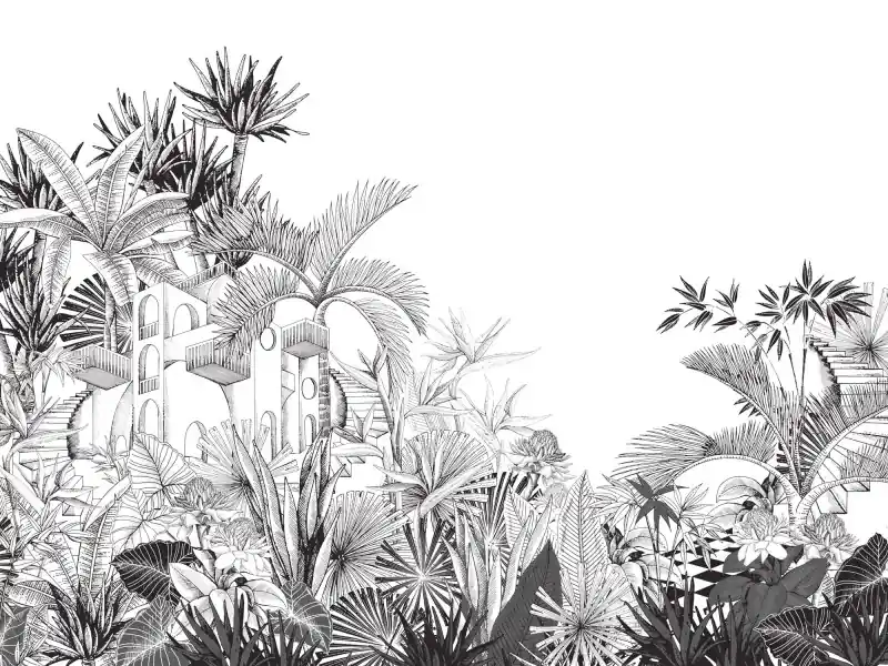 Łatwy zwrot Mural 688153 Tropical House