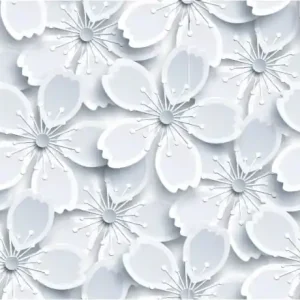 Okleina Meblowa 14130 / 55805 Venilia white flowers szer 45 cm Bestseller