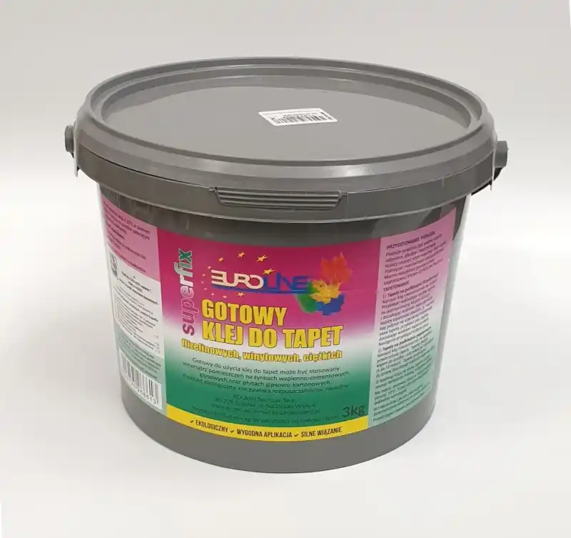 EUROLINE SUPERFIX 3 KG GOTOWY KLEJ DO TAPET na flizelinie Rabat