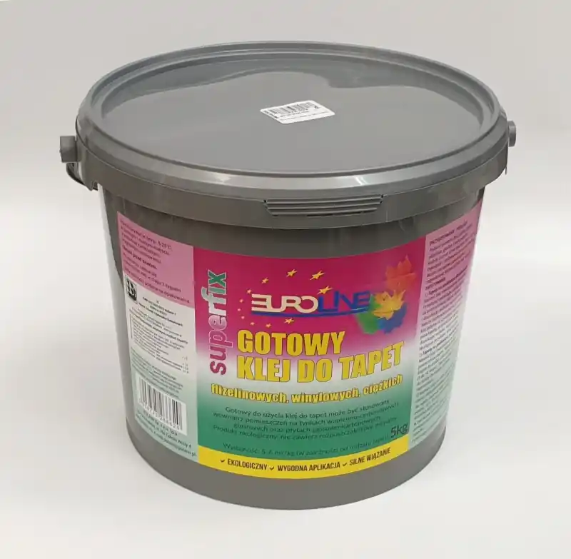EUROLINE SUPERFIX 5 KG GOTOWY KLEJ DO TAPET na flizelinie Popularny