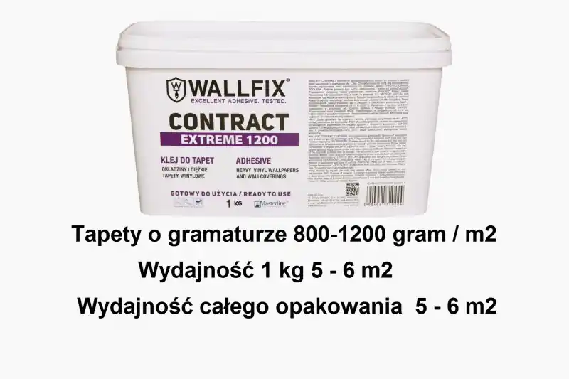 Oferta limitowana WALLFIX CONTRACT EXTREME 1200 GOTOWY KLEJ DO TAPET 1 Kg