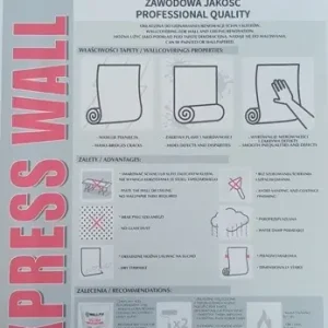 Tapeta WALLPAPER - EXPRESS WALL 120g 100cm x 15m. FLIZELINOWY PODKŁAD DO MALOWANIA Bezpieczne zakupy