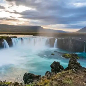 Promocja Fototapeta na flizelinie MS-5-3192 Wodospad Godafoss 375 x 250 cm