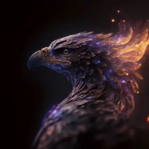 Fototapeta na flizelinie MS-5-AI-0006 Burning Eagle 375 x 250 cm Premium