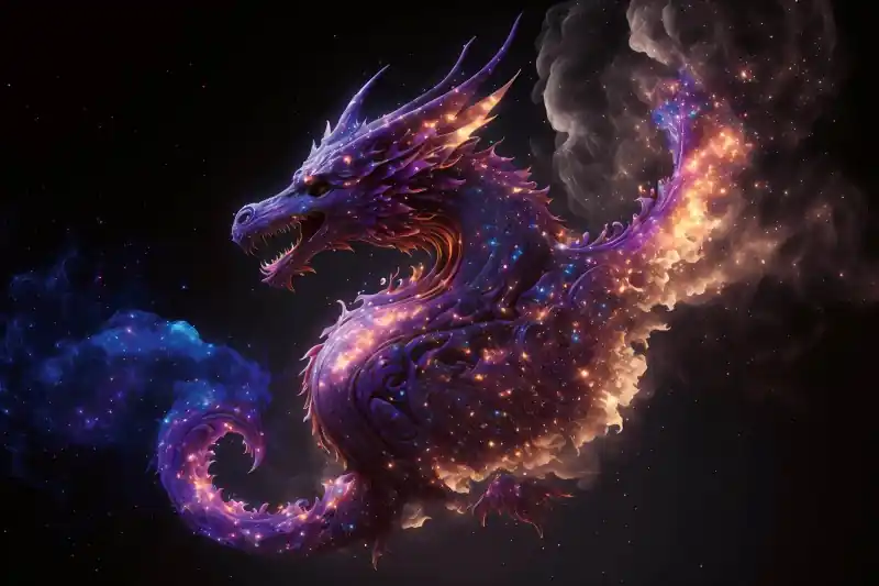 Wyjątkowa oferta Fototapeta na flizelinie MS-5-AI-0010 Purple Dragon 375 x 250 cm