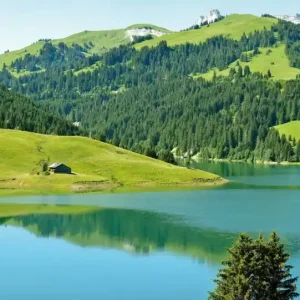 Rabat FotoTAPETA Flizelinowa 5186-8 Swiss Mountain Lake Launensee Gstaad