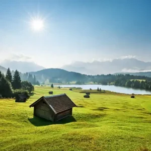 FotoTAPETA na flizelinie SHX9-009 Berwiese vor Karwendel Bezpieczne zakupy
