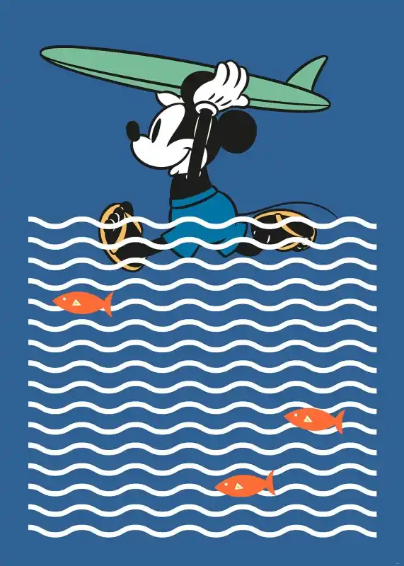 Wybór klientów FOTOTAPETA DX4-025 Mickey gone Surfin'