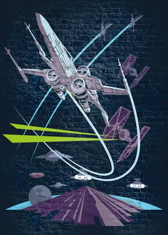 Tylko dziś FOTOTAPETA DX4-039 Star Wars Classic Concrete X-Wing
