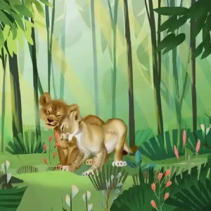 Zamów teraz FOTOTAPETA DX8-029 Lion King Love