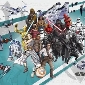 Taniej FOTOTAPETA DX8-073 Star Wars Cartoon Collage Wide