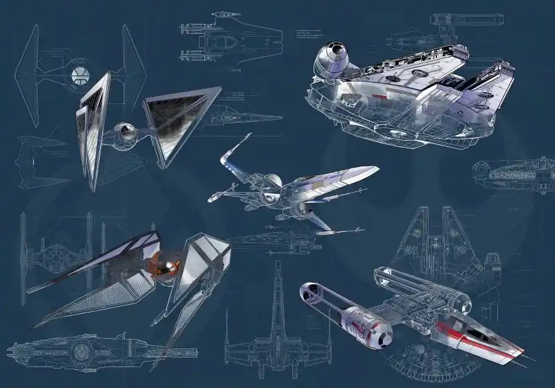 FOTOTAPETA DX8-077 Star Wars Blueprint Dark Szybka wysyłka
