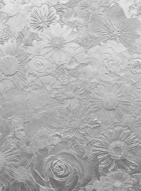 Okazja FotoTAPETA Flizelinowa 5452-4 Silver Flowers