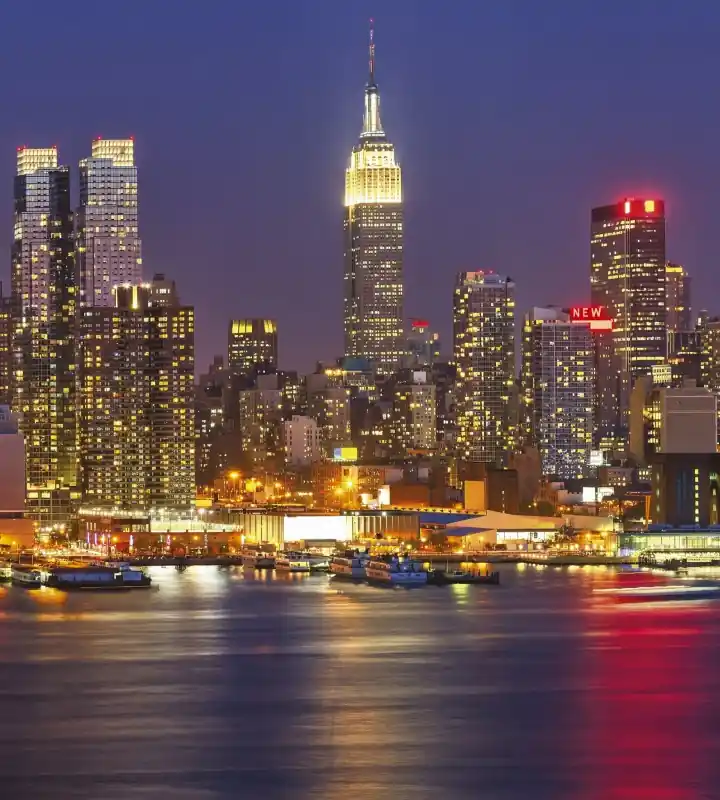 Fototapeta na flizelinie MS-3-0003 MANHATTAN AT NIGHT Tylko dziś