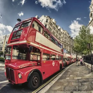 Fototapeta na flizelinie MS-3-0017 DOUBLE DECKR BUS Ostatnie sztuki