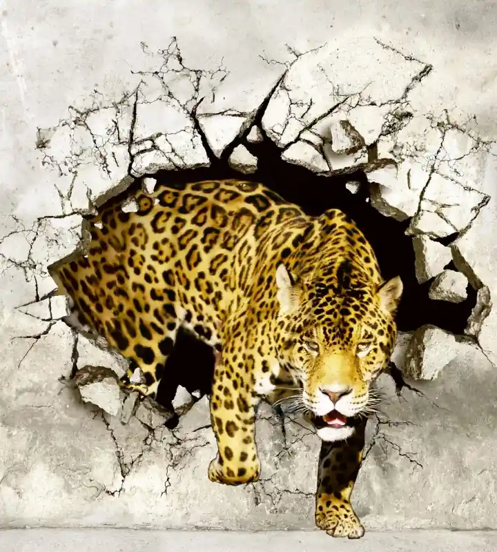Fototapeta na flizelinie MS-3-0233 HUNTING PANTHER Wysoka jakość