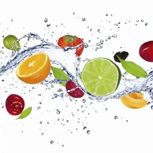 Fototapeta na flizelinie MS-3-0239 FRUITS IN WATER Ekspresowa dostawa