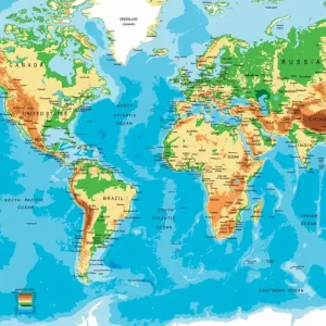 Wyjątkowa oferta Fototapeta na flizelinie MS-3-0261 WORLD MAP