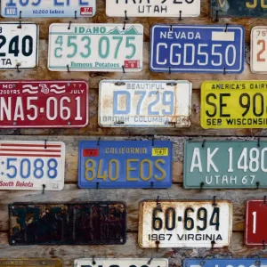 Fototapeta na flizelinie MS-3-0269 PLATE NUMBERS Premium