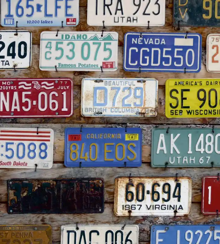 Fototapeta na flizelinie MS-3-0269 PLATE NUMBERS Premium
