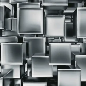 Fototapeta na flizelinie MS-3-0285 METAL CUBES Taniej