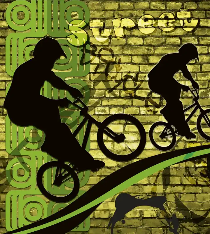 Wysoka jakość Fototapeta na flizelinie MS-3-0328 BICYCLE GREEN