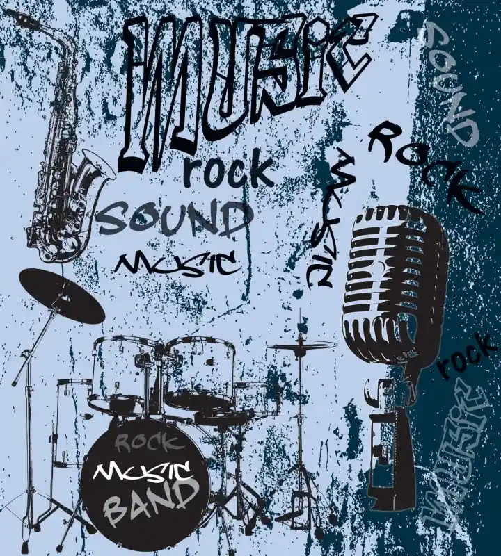 Fototapeta na flizelinie MS-3-0329 MUSIC BLUE Najlepsza cena