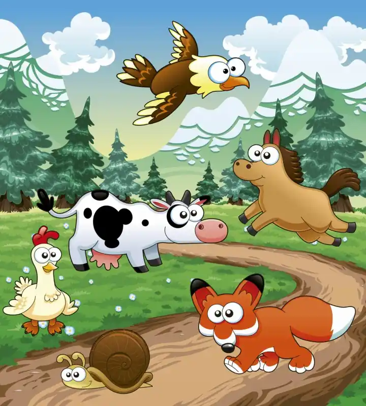 Fototapeta na flizelinie MS-3-0340 ANIMALS AND FOREST Oferta