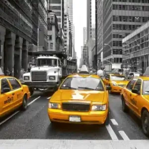 Fototapeta na flizelinie MP-2-0008 YELLOW TAXI Szybka dostawa