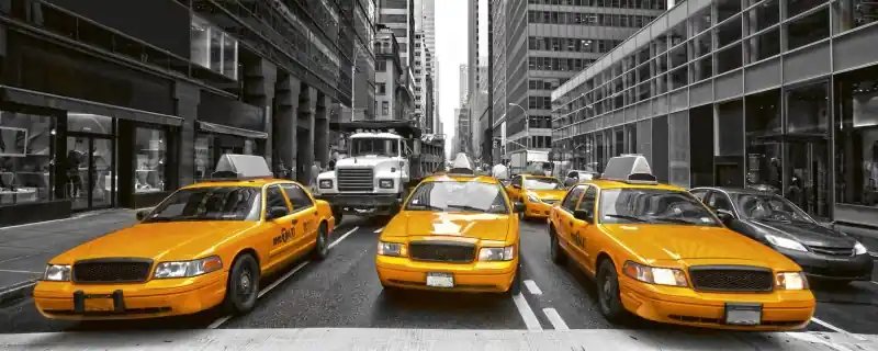 Fototapeta na flizelinie MP-2-0008 YELLOW TAXI Szybka dostawa