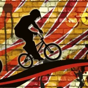 Fototapeta na flizelinie MP-2-0327 BICYCLE RED Darmowy zwrot