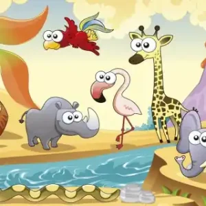 Wysoka jakość Fototapeta na flizelinie MP-2-0333 SAVANNA ANIMALS