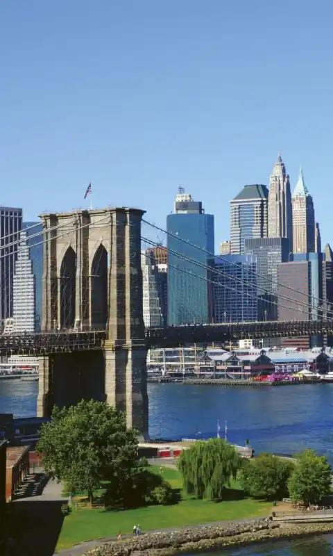Nowość Fototapeta na flizelinie MS-2-0001 BROOKLYN BRIDGE