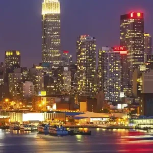 Fototapeta na flizelinie MS-2-0003 MANHATTAN AT NIGHT Taniej