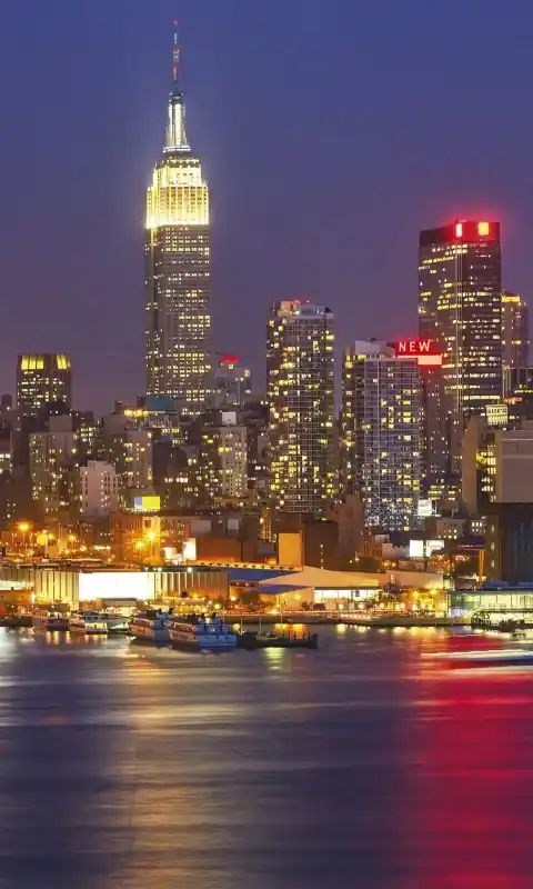 Fototapeta na flizelinie MS-2-0003 MANHATTAN AT NIGHT Taniej