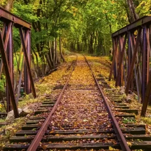 Fototapeta na flizelinie MS-2-0055 RAILROAD Bezpieczna płatność