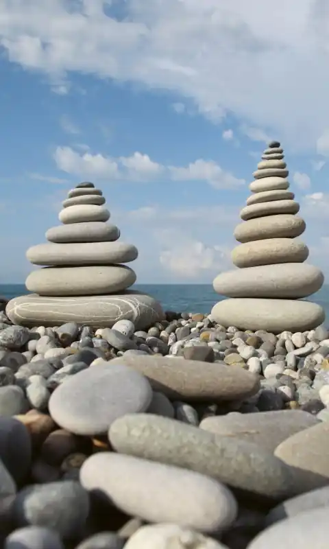 Fototapeta na flizelinie MS-2-0204 STACK OF STONES Taniej