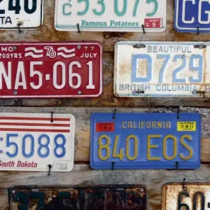 Fototapeta na flizelinie MS-2-0269 PLATE NUMBERS Wyjątkowa oferta