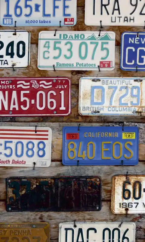 Fototapeta na flizelinie MS-2-0269 PLATE NUMBERS Wyjątkowa oferta