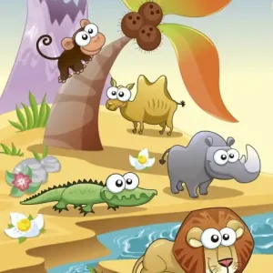 Fototapeta na flizelinie MS-2-0333 SAVANNA ANIMALS Hit sprzedaży