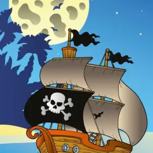 Fototapeta na flizelinie MS-2-0335 PIRATE SHIP Darmowa dostawa