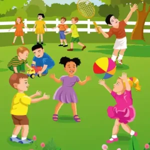 Fototapeta na flizelinie MS-2-0343 KIDS IN THE GARDEN Bestseller