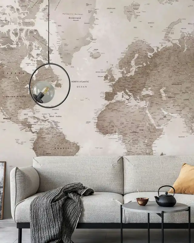 Dodaj do koszyka Mapa świata - Sepia