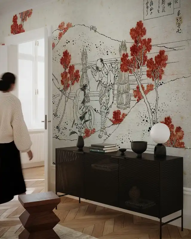Tragarze niosą lektykę, Katsushika Hokusai Tylko do końca tygodnia