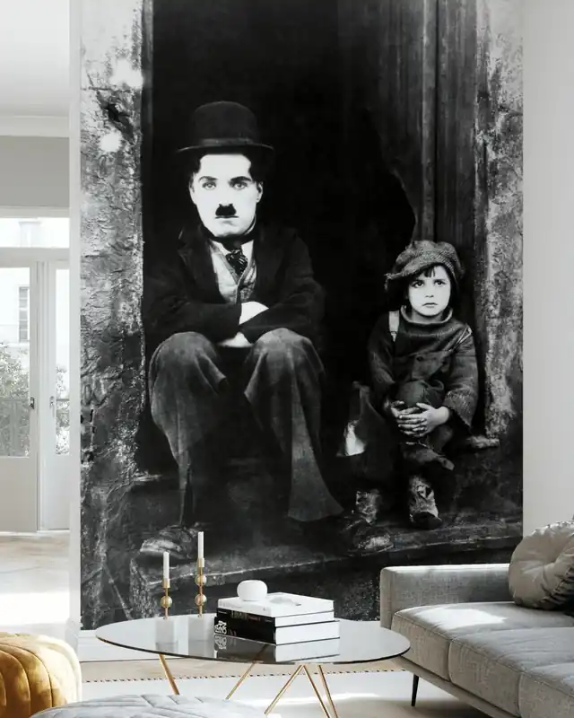 Charlie Chaplin i Jackie Coogan Popularny