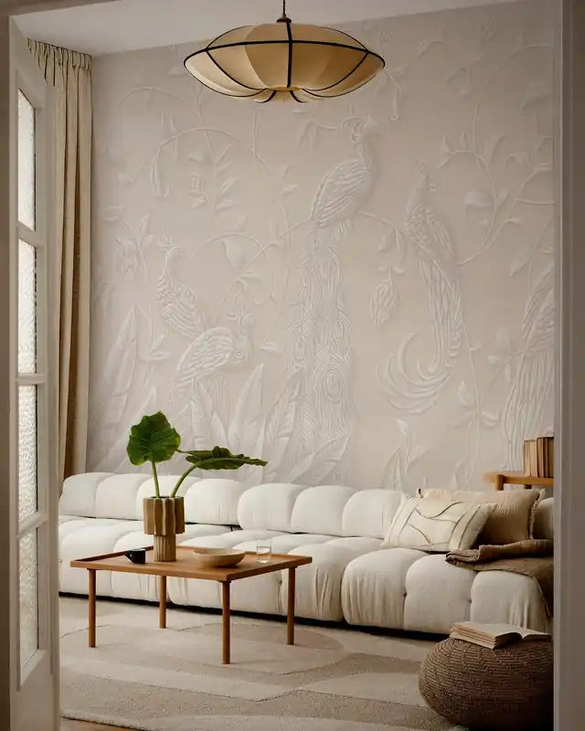 Nie przegap Elegancki relief z pawiami - Lekki
