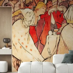 Alphonse Mucha - Kochankowie Kolorowe Litografie Nowy