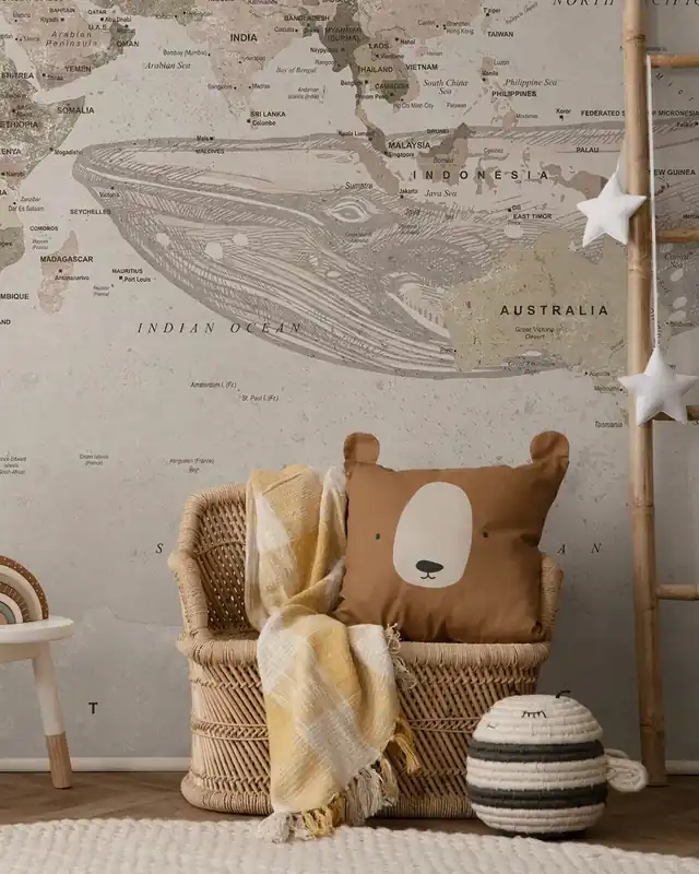 Mapa Wieloryba - Beżowy Wybór klientów