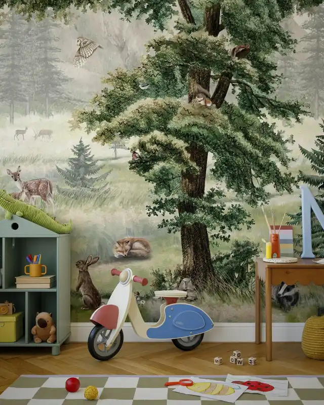 Niska cena Leśna zabawa – bezszwowa panorama